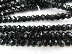 black jet crystal 5strands 3x4 4x6 5x8 6x10mm Crystal like czech bead Rondelle Abacus Faceted loose