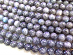 20%off--genuine Gray Blue Sheen labradorite high quality 10mm 2strands round ball dark blue evil jew