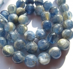 genuine kyanite beads 6-10mm 16inch strand ,high quality round ball blue jewelry beads