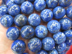 25%off--3-20mm full strand natural lapis lazuli charm beads round ball dark blue gold jewelry bead
