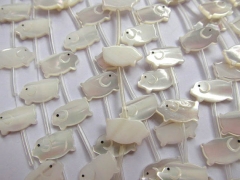 5strands 75pcs 8x14mm ,top quality, MOP shell mother of pearl pig animals assortment cabochons beads