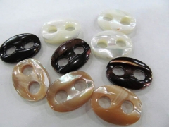 handmade 18x25mm 30pcs genuine shell gergous oval egg donut white coffee black mixed jewelry bead