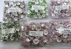 500pcs 4 6 8 10 12mm high quality metal crystal rhinestone rondelle pave conentor beads green purple