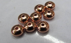 100pcs 4-8mm 18K gold Brass spacer Beads Solid rondelle wheel buttom round disc heishi beads