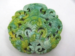 free ship--70mm(2.8inch) Ancient Jade Pendant handmade Rare Animals assortment Focal Green Red Blue