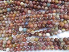 5strands 4-12mm Natural Colorful Ocean Agate Round Gemstone Beads Jewerlry Making Findings