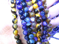 25%off--5strands 4 6 8 10 12 14mm Agate gemstone faceted round ball purple chalcendony blue yellow rose red black brown mixed be