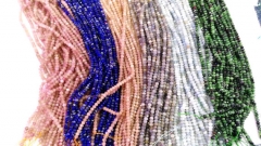 Assorted gemstone crystal lapis sunstone labaradorite aquamarine beryl ruby beads rondelle abacus fa