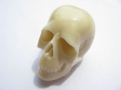 40-50mm full strand Acrylic pendant resin plastic beads skull skeleton carved ivory white black jewelry bead