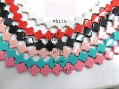 2strands 8 10 12mm Synthesize turquoise clover bead , clove florial white black oranger pink red cherry pink blue jewelry beads