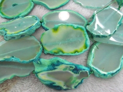 genuine agate Gems 20-60mm full strand slab freeform clear white rainbow purple green blue yellow pink red mixed pendant bead
