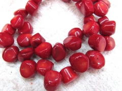 high quality Coral Teardrop Drop Freeform polished green Red smooth flat Bamboo Coral beads 10-20mm 