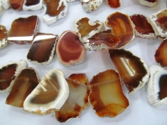 genuine agate Gems 20-60mm full strand slab freeform nugget aqua blue brown coffee mixed pendant bead