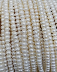 Wholesale 4x6 5x8 6x10mm full strand Genuine Pearl Bead rondelle pinwheel abaucs red white loose beads