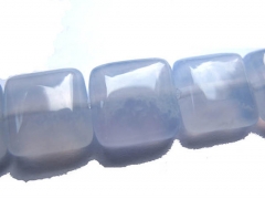 genuine chalcedony 2strands 8-16mm Natural Blue Chalcedony Beads square box jewelry bead