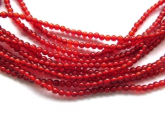 AA Grade 5strands 2 3 4 6 8 10mm Natural Carnelian Agate Gem Round Ball Red Black White Bead