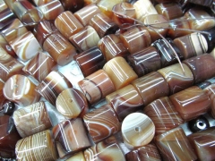 high quality 2strands 8x12 10x14mm natural Botswana Agate gemstone tube column drum rice grey brown black loose bead