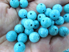 Half drilled---high quality 24pcs 4-16mm Turquoise stone Cabochons Veins Round Ball blue Green mixed jewelry beads