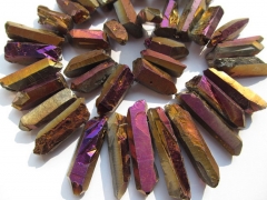 Druzy agate gemstone 15-50mm full strand Natural Rock Quartz ,sharp spikes freeform matte AB Mystic purple mixed bead