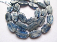 Wholesale Natural Kyanite Gemstone long oval evil marquise Blue Loose Bead 10x14 10x16 12x18mm full strand