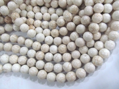 turquoise beads 2strands 10mm Turquoise stone Round Ball Ivory white assortment loose Bead