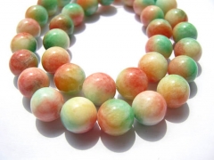 fancy jade 2strands 6 8 10 12mm natural Jade Beads Round Ball oranger yellow chery pink red Asssortm