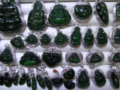 order list--Assortment gemstone emeral chelcedony jade & 24k gold jewelry pendant