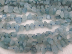Aquamarine Beryl gemstone freeform nuggets chips matte aquamarine beads necklace stone 10-20mm full 