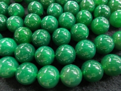 high quality 2strands 6-20mm Natual green agate gemstone round ball emeral green red yellow jewelry 