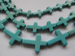 2strands Turquoise stone cross pendant green blue wholesale loose beads 10x14 12x16 13x18 15x20 18x25mm