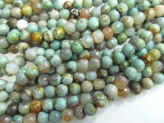 5strands 6 8 10mm Green Agate Carnerial chalcendony bead Gem Round Ball cracked faceted mixed loose bead