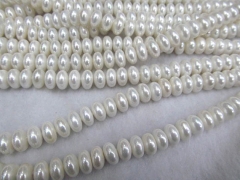 high quality 2strands 4x6 5x8 6x10mm Pearl Gergous rondelle pinwheel white loose bead