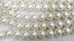 20mm full strand Pearl Jewelry round ball white jewelry beads