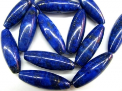 2strands 6-30mm genuine Lapis Lazuli Gemstone ,rice lapis bead Barrel Drum blue gold loose bead