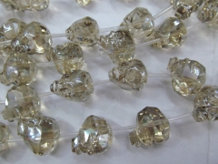 25mm full strand Crystal bead Crystal like charm jewelry skull skeleton carved champagne royal blue rainbow pendant Jewelry Maki