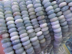 Wholesase Full Strand 4-12mm Genuine Aquamarine Beryl Rondelle Faceted beads,Blue gemstone