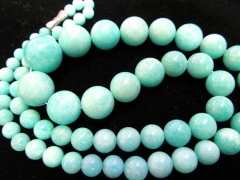 Amaonite necklace AA GRADE 4-12mm full strand Natual Amazonite stone Amazone bead round ball jewelry beads