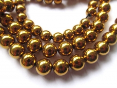 25%off--2-14mm full strand Hematite gem gold plated ,round ball silver gold brozne gunmetal mixed bead