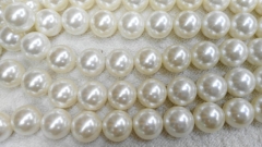 20mm full strand Pearl Jewelry round ball white jewelry beads