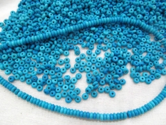 High quality 2strands 2x5mm blue Turquoise Rondelle Abacus smooth aqua blue spacer Bead turquoise beads