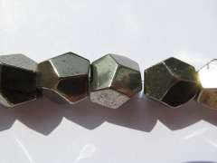 2strands genuine Raw pyrite crystal nuggets faceted ,pyrite cube iron gold pyrite beads 6-12mm full strand