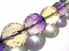 AA+ 8 10 12mm full strand Ametrine quartz Amethyst Citrine rock crystal round ball faceted briolette