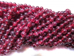 5strands 2 3 4 5 6mm genuine garnet gemstoner round ball crimsone red Burgundy jewelry beads