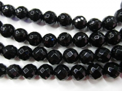AA grade 4 6 8 10 12 14 16mm full strand Natural Brazil Agate Gem Round Ball faceted Black Jet loose bead