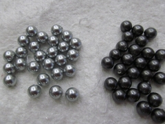 Half drilled--Wholesale 24pcs 4-16mm Pearl Gergous Round Ball white dark black grey gray mixed jewelry beads