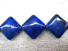 genuine Lapis Lazuli Gemstone square lapis ,diamond square box bllue gold loose bead 10 12 16mm full