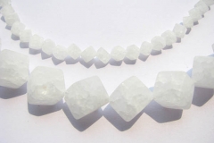 20%off--AAA grade 3strands 6 8 12mm cube genuine rock quartz bead box square cracked white spacer be