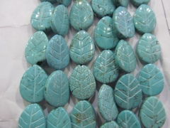 2strands 8-25mm turquoise stone beads leaf leaves carved blue rainbow turquoise beads