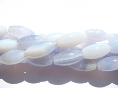 30%off-- 5strands 10x20mm Natural Blue Chalcedony Beads rice barrle jewelry bead