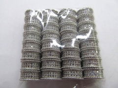 Micro Pave CZ Spacer, Top Quality 12pcs 8 10 12mm Brass Cubic Zirconia drum pinwheel charm bead